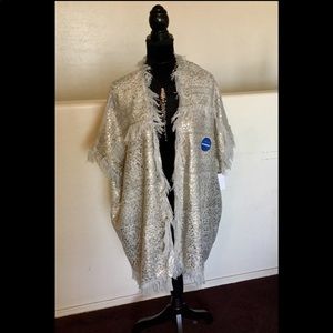 WOMEN’S OPEN FRONT FRINGE CARDIGAN - GRAY